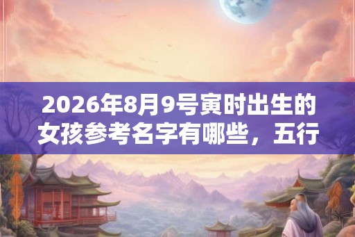 2026年8月9号寅时出生的女孩参考名字有哪些，五行属什么