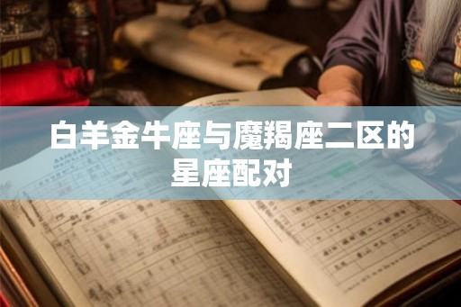 白羊金牛座与魔羯座二区的星座配对
