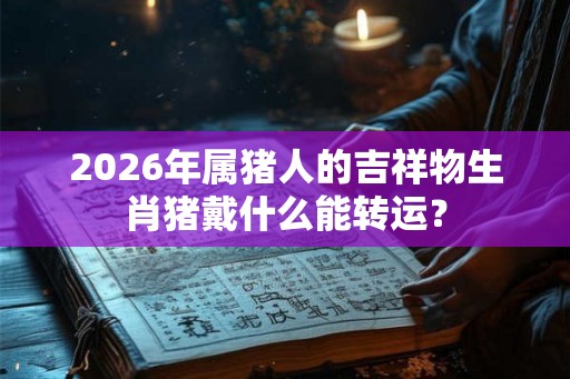 2026年属猪人的吉祥物生肖猪戴什么能转运？