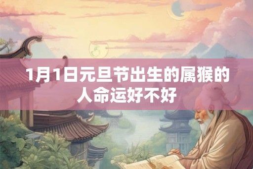 1月1日元旦节出生的属猴的人命运好不好