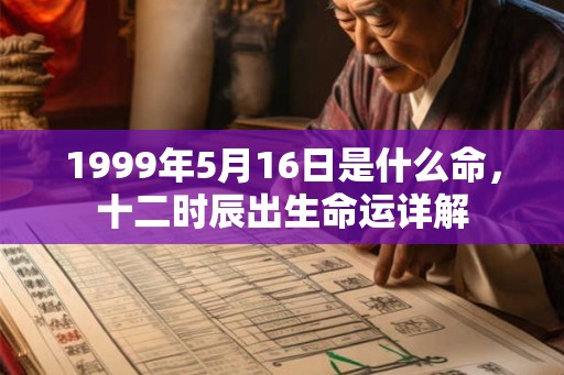 1999年5月16日是什么命,十二时辰出生命运详解 1999年5月16日是什么命,十二时辰出生命运详解