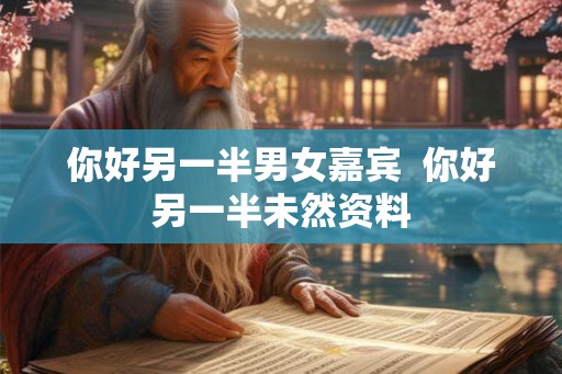 你好另一半男女嘉宾  你好另一半未然资料