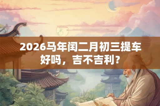 2026马年闰二月初三提车好吗，吉不吉利？
