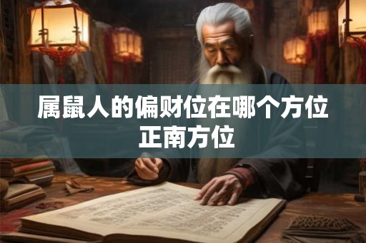 属鼠人的偏财位在哪个方位 正南方位