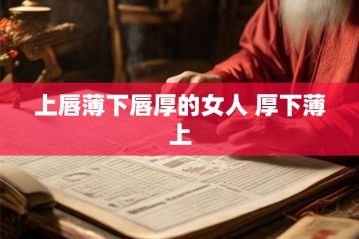上唇薄下唇厚的女人 厚下薄上