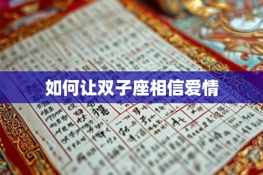 如何让双子座相信爱情