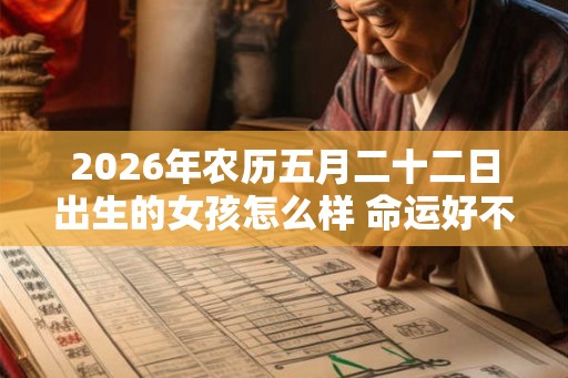 2026年农历五月二十二日出生的女孩怎么样 命运好不好