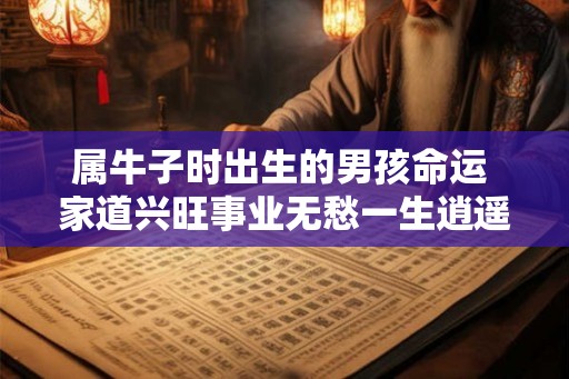 属牛子时出生的男孩命运 家道兴旺事业无愁一生逍遥