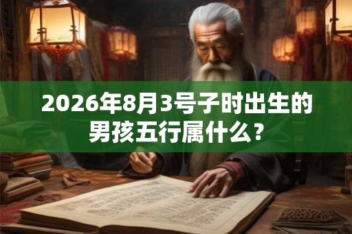 2026年8月3号子时出生的男孩五行属什么？