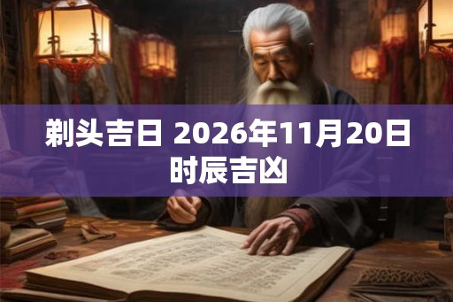 剃头吉日 2026年11月20日时辰吉凶 剃头吉日 2026年11月20日时辰吉凶