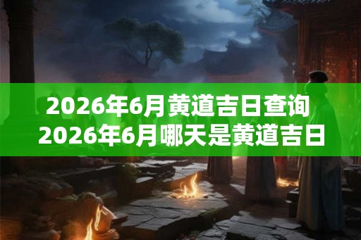 2026年6月黄道吉日查询 2026年6月哪天是黄道吉日
