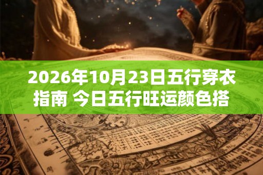 2026年10月23日五行穿衣指南 今日五行旺运颜色搭配