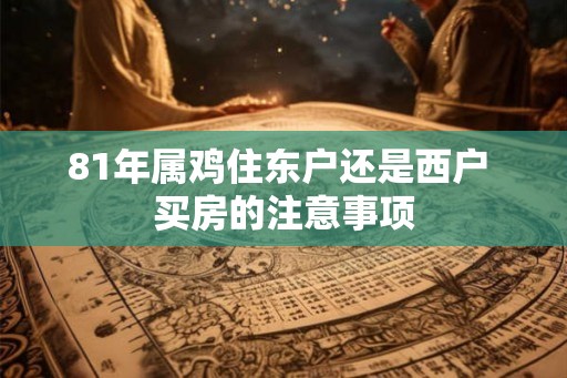 81年属鸡住东户还是西户 买房的注意事项