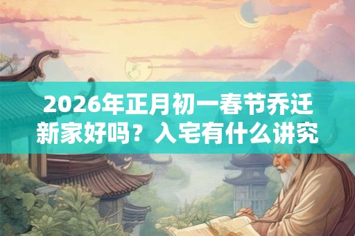 2026年正月初一春节乔迁新家好吗？入宅有什么讲究？