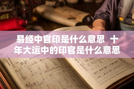 易经中官印是什么意思  十年大运中的印官是什么意思