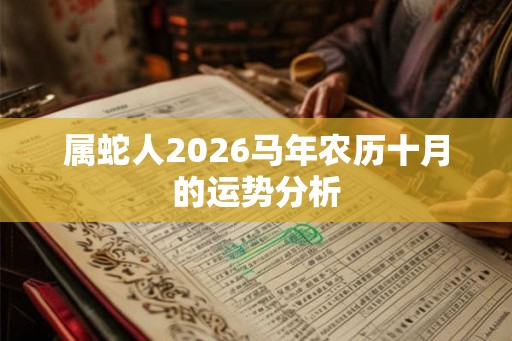 属蛇人2026马年农历十月的运势分析