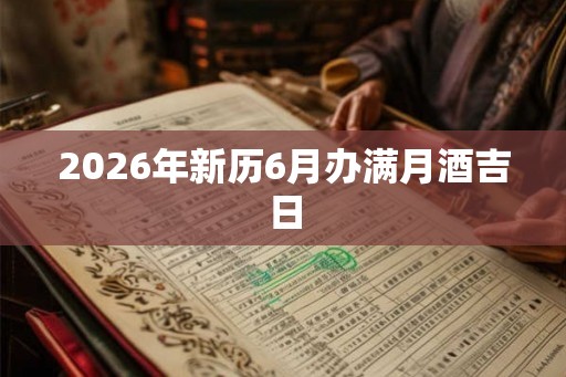2026年新历6月办满月酒吉日