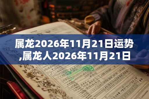 属龙2026年11月21日运势,属龙人2026年11月21日财运,生肖龙2026年11月21日运势
