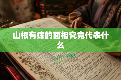 山根有痣的面相究竟代表什么