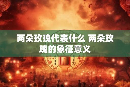 两朵玫瑰代表什么 两朵玫瑰的象征意义