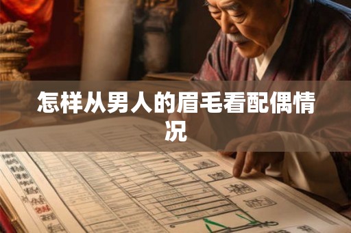 怎样从男人的眉毛看配偶情况