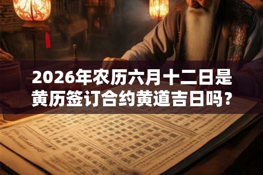 2026年农历六月十二日是黄历签订合约黄道吉日吗？