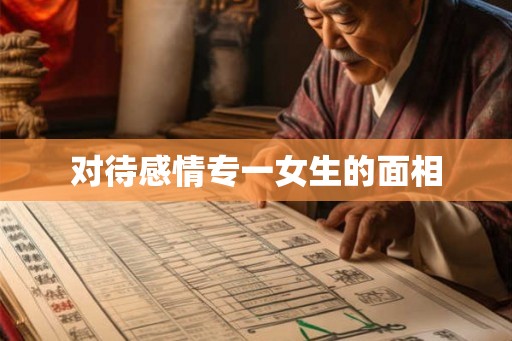 对待感情专一女生的面相