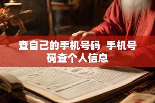 查自己的手机号码  手机号码查个人信息
