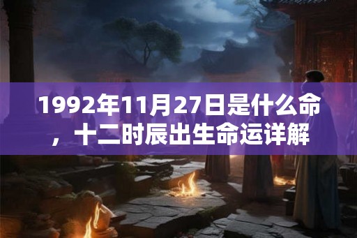 1992年11月27日是什么命，十二时辰出生命运详解