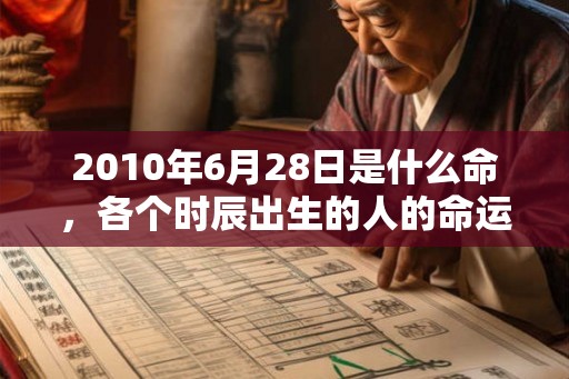 2010年6月28日是什么命，各个时辰出生的人的命运