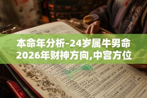 本命年分析-24岁属牛男命2026年财神方向,中宫方位为六白武曲星