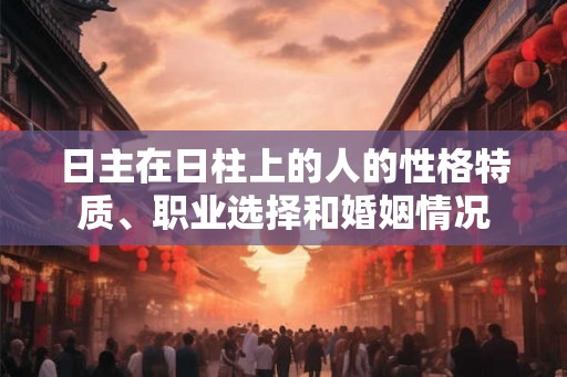 日主在日柱上的人的性格特质、职业选择和婚姻情况