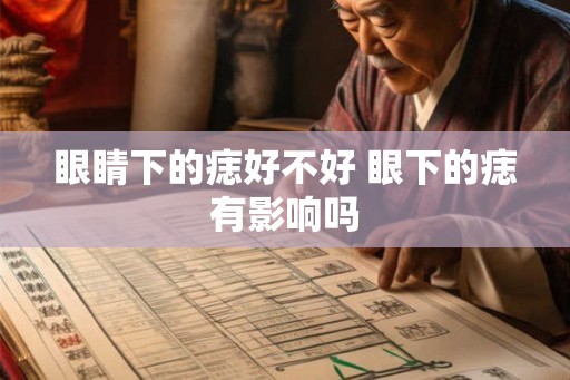 眼睛下的痣好不好 眼下的痣有影响吗