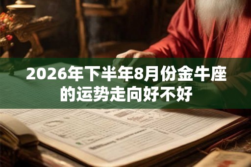 2026年下半年8月份金牛座的运势走向好不好