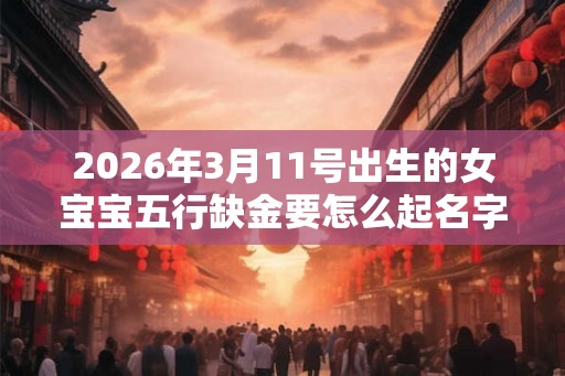 2026年3月11号出生的女宝宝五行缺金要怎么起名字