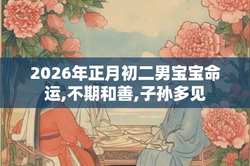 2026年正月初二男宝宝命运,不期和善,子孙多见
