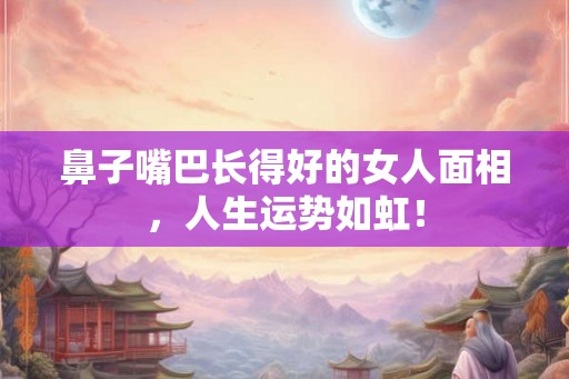 鼻子嘴巴长得好的女人面相，人生运势如虹！