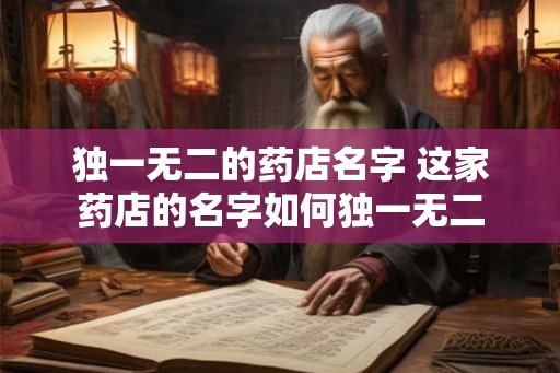 独一无二的药店名字 这家药店的名字如何独一无二