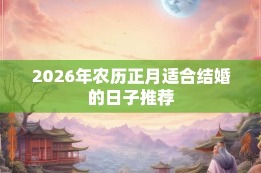 2026年农历正月适合结婚的日子推荐 2026年农历正月适合结婚的日子推荐