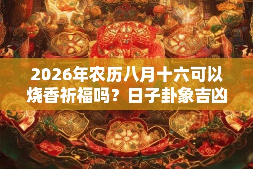 2026年农历八月十六可以烧香祈福吗？日子卦象吉凶？