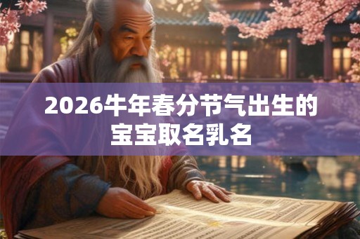 2026牛年春分节气出生的宝宝取名乳名