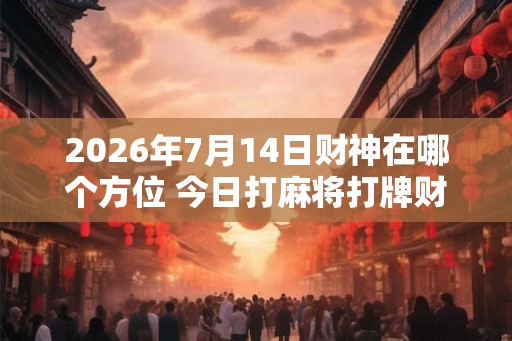 2026年7月14日财神在哪个方位 今日打麻将打牌财运方位！