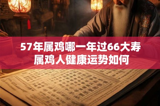 57年属鸡哪一年过66大寿 属鸡人健康运势如何