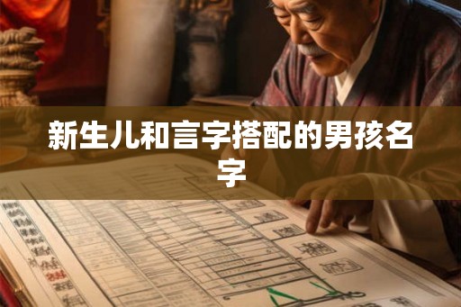 新生儿和言字搭配的男孩名字