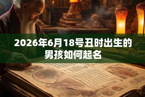 2026年6月18号丑时出生的男孩如何起名