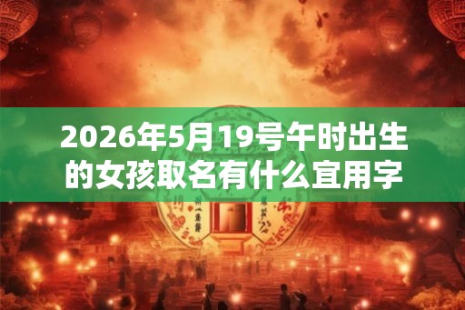2026年5月19号午时出生的女孩取名有什么宜用字