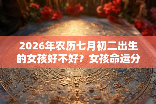 2026年农历七月初二出生的女孩好不好？女孩命运分析
