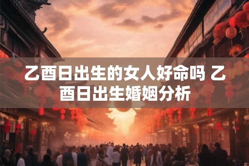 乙酉日出生的女人好命吗 乙酉日出生婚姻分析