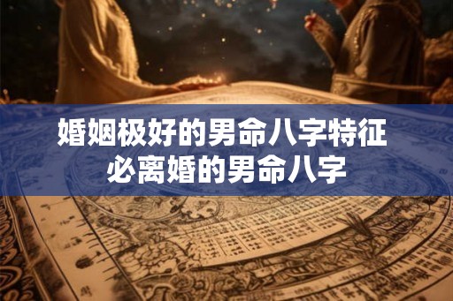 婚姻极好的男命八字特征 必离婚的男命八字