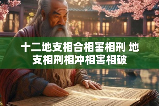 十二地支相合相害相刑 地支相刑相冲相害相破